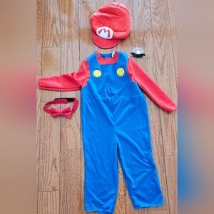 Baby Mario Costume With Mustache Pacifier 12M